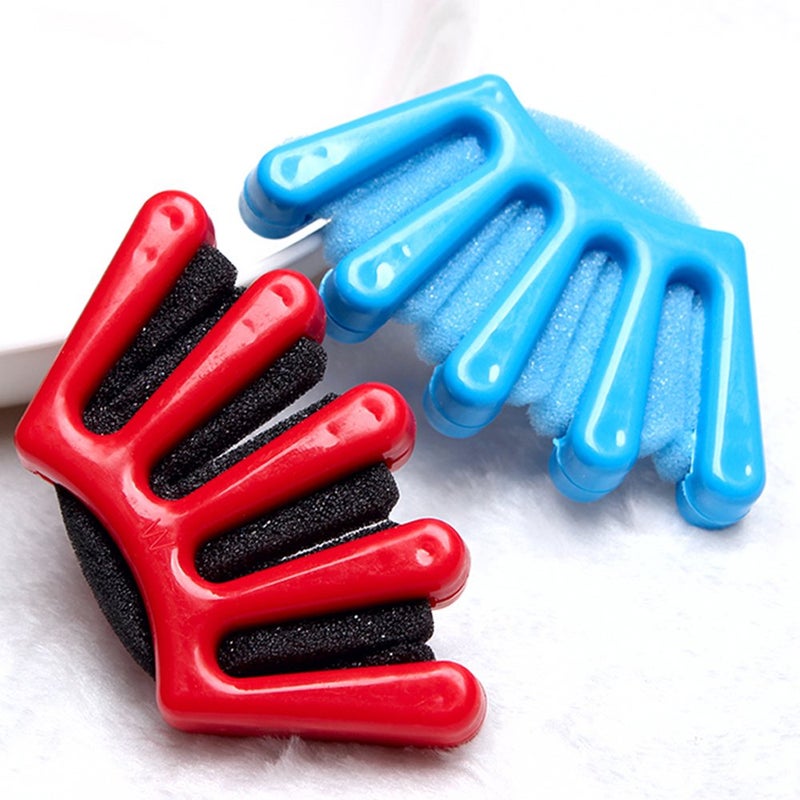 Hisight 2 PCS Sponge Hair Braiding Machine Women Lady Girls DIY French Twist Plait Hair Braiding Tool Sponge Hair Styling Clip Stick Braider Braid Tool (Redã€ Blue) - Image 2